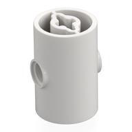 Visuel indicatif Rebrickable de Brique ronde 2 x 2 x 3 D. Tube avec trous d'axe (trous de croisement) à chaque extrémité, trous d'connecteur dans les côtés (Brick Round 2 x 2 x 3 D. Tube with Axle Holes (Crossholes) at Each End, Pin Holes In Sides)