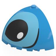 Visuel indicatif Rebrickable de Brique arrondie d’angle 5 x 5 x 3 1/3 quart de dôme avec motif imprimé noir et moyen œil azur à droite (Brick Round Corner 5 x 5 x 3 1/3 Quarter Dome Top with Black and Medium Azure Eye Right Print)
