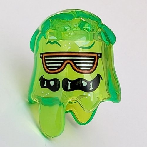 Couvre-chef Slime avec lunettes fendues, motif imprimé bouche béante (Headwear Slime with Slotted Glasses, Gaping Mouth Print)