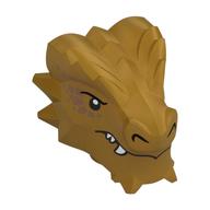 Tête de minifigurine Spécial, Dragon avec dents blanches, Cupper Marquages motif imprimé (Minifig Head Special, Dragon with White Teeth, Cupper Markings Print)