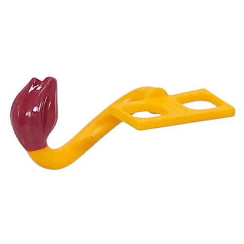 Costume de queue de lion minifigurine accessoire de taille avec motif imprimé pointe rouge foncé (Minifig Hipwear Lion Tail Costume with Dark Red Tip Print)