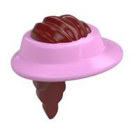 Visuel indicatif Rebrickable de Cheveux et chapeau, visière motif rose vif (Hair and Hat, Visor Bright Pink Pattern)