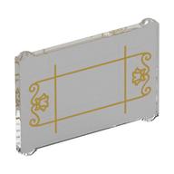 Visuel indicatif Rebrickable de Verre pour fenêtre 1 x 3 x 2 avec motif imprimé lignes de fenêtre d'or (Glass for Window 1 x 3 x 2 with Gold Window Lines Print)