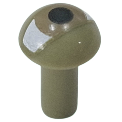 Visuel indicatif Rebrickable de Barre 1L avec extrémité arrondie avec œil noir, imprimé côtés blancs (Bar 1L with Rounded End with Black Eye, White Sides Print)