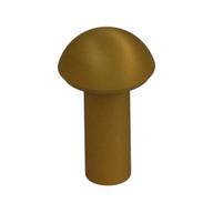 Visuel indicatif Rebrickable de Barre 1l avec extrémité arrondie avec motif imprimé tache noire (Bar 1L with Rounded End with Black Spot Print)