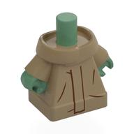 Minifigurine corps, Grogu avec des lignes de robe marron foncé imprimé (Minifig Body, Grogu with Dark Brown Robe Lines Print)