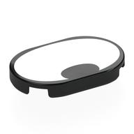 Visuel indicatif Rebrickable de Tuile ronde 2 x 3 avec surface blanche, motif imprimé Ovale noir bord (œil) (Tile Round 2 x 3 with White Surface, Black Oval in Edge (Eye) Print)