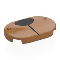Visuel indicatif Rebrickable de Tuile ronde 2 x 3 avec nez de cerf noir, motif imprimé fourrure (Tile Round 2 x 3 with Black Deer Nose, Fur Print)