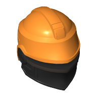 Casque, arête centrale surélevée, fente pour les yeux, avec motif imprimé noir (Helmet, Raised Centre Ridge, Eye Slot, with Black Faceguard Print)
