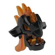 Tête spéciale, monstre avec pointes, motif orange · transparent (Head Special, Monster with Spikes, Trans-Orange Pattern)