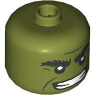 Bigfig tête Hulk, sourire motif imprimé (Bigfig Head Hulk, Grin Print)