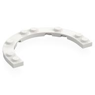 Visuel indicatif Rebrickable de Plaque ronde Moitié 5 x 8 avec 4 x 6 découpes rondes (Plate Round Half 5 x 8 with 4 x 6 Round Cutout)