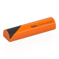 Visuel indicatif Rebrickable de Brique courbée 1 x 4 x 2/3 double, sans tenons avec Triangle Noir, 'DELL Technologies' (Brick Curved 1 x 4 x 2/3 Double, No Studs with Black Triangle, 'DELL Technologies' Left Print)
