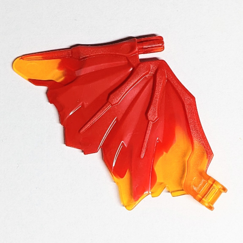 Visuel indicatif Rebrickable de Partie du corps de la créature, aile du dragon 9 x 6 avec motif rouge marbré (Creature Body Part, Dragon Wing 9 x 6 with Marbled Red Pattern)