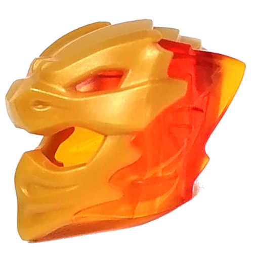 Wrap / Masque avec motif de cristaux orange · transparent marbrés (Wrap / Mask with Marbled Trans-Orange Crystals Pattern)