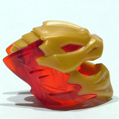 Wrap / Masque avec motif cristaux transparent-rouges marbrés (Wrap / Mask with Marbled Trans-Red Crystals Pattern)