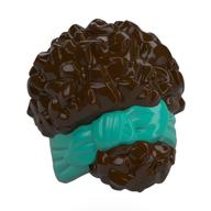 Cheveux enroulés, attachés avec ruban, motif Turquoise foncé (Hair Coiled, Tied Up with Ribbon, Dark Turquoise Pattern)