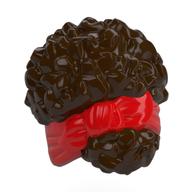 Cheveux enroulés, noués avec ruban, motif rouge (Hair Coiled, Tied Up with Ribbon, Red Pattern)