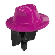 Cheveux et chapeau, long avec motif de chapeau magenta (Hair and Hat, Long with Magenta Hat Pattern)