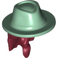 Cheveux et chapeau, long avec motif de chapeau vert sable (Hair and Hat, Long with Sand Green Hat Pattern)