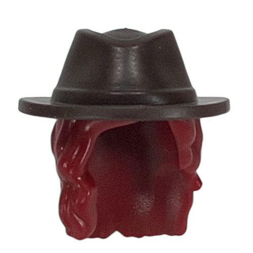 Cheveux et chapeau, long avec motif de chapeau brun foncé (Hair and Hat, Long with Dark Brown Hat Pattern)