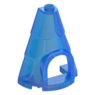 Visuel indicatif Rebrickable de Toit de tour 2 x 4 x 4 demi cône en forme avec tuiles de toit et fenêtre (Tower Roof 2 x 4 x 4 Half Cone Shaped with Roof Tiles and Window)