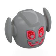 Casque avec pods latéraux, yeux rouges/coraux de droïde, bouche (ultrane) (Helmet with Side Pods, Red/Coral Droid Eyes, Mouth (Ultron))
