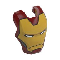Tête accessoire visière haut charnière, arrondi avec armure or motif imprimé (Iron Man) (Headwear Accessory Visor Top Hinge, Rounded with Gold Armor Print (Iron Man))