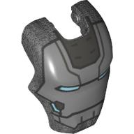 Couvre-chef accessoire de visière, arrondi avec motif imprimé yeux bleus (Iron Man) (Headwear Accessory Visor Top Hinge, Rounded with Blue Eyes Print (Iron Man))