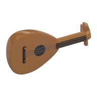 Visuel indicatif Rebrickable de Instrument de musique Luth avec cordes blanches motif imprimé (Musical Instrument Lute with White Strings Print)