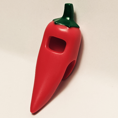 Costume piment avec tige verte motif imprimé (Costume Chili Pepper with Green Stem Print)