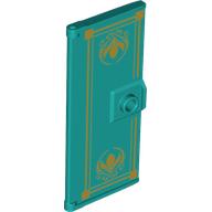 Visuel indicatif Rebrickable de Porte 3 x 6 avec motif imprimé décorations or (Door 3 x 6 with Gold Decorations Print)