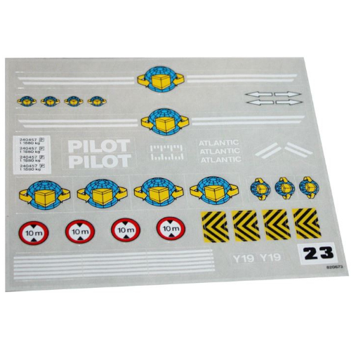 Visuel indicatif Rebrickable de Feuille d’autocollants pour le set 6542-1 (Sticker Sheet for Set 6542-1)
