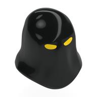 Capuche, pleine avec motif imprimé yeux orange clair (Hood, Full with Bright Light Orange Eyes Print)