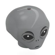 Tête spéciale, alien aux yeux noirs, lignes gris bleuâtre foncé imprimé (Head Special, Alien with Black Eyes, Dark Bluish Grey Lines Print)