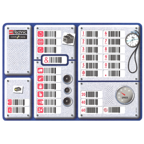 Carte d'activité, Code Barre pilote Feuille de code, feuilleté, double face (Activity Card, Code Pilot Bar Code Sheet, Laminated, Dual Sided)