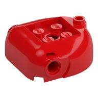 Visuel indicatif Rebrickable de Brique Rond spécial, courbé Côtés 4 x 4 x 1 1/3 avec trous pour connecteurs, 2 x 2 encastrés tenons (Brick Special Round, Curved Sides 4 x 4 x 1 1/3 with Pin Holes, 2 x 2 Recessed Studs)