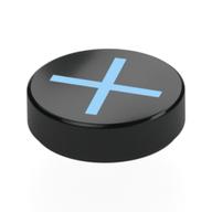 Visuel indicatif Rebrickable de Tuile ronde 1,5 x 1,5 avec motif imprimé bleu clair vif x (Tile Round 1.5 x 1.5 with Bright Light Blue X Print)