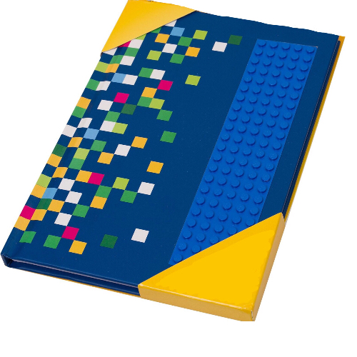 Carnet relié avec 5x24 intégré tenon Bleu plaque et ruban de marquage de page (Hardcover Notebook with Embedded 5x24 Stud Blue Plate and Page Marker Ribbon)