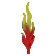 Visuel indicatif Rebrickable de Vague / flamme arrondi grand avec marbré motif transparent-jaune (Wave / Flame Rounded Large with Marbled Trans-Yellow Pattern)