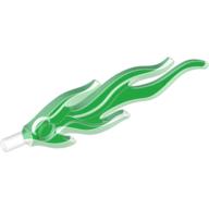 Visuel indicatif Rebrickable de Vague / flamme arrondie grande avec motif vert marbré (Wave / Flame Rounded Large with Marbled Green Pattern)