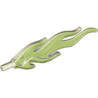 Visuel indicatif Rebrickable de Vague / flamme arrondie grande avec lueur marbrée dans le motif blanc foncé (Wave / Flame Rounded Large with Marbled Glow in Dark White Pattern)