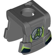 Armure plastron minifigurine avec stud arrière et agents logo motif imprimé (Minifig Neckwear Armour Breastplate with Back Stud and Agents Logo Print)