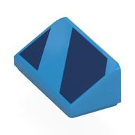 Visuel indicatif Rebrickable de Brique inclinée 30° 1 x 2 x 2/3 avec des formes bleu foncé motif imprimé (Brick Sloped 30° 1 x 2 x 2/3 with Dark Blue Shapes Print)