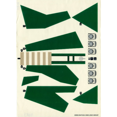 Visuel indicatif Rebrickable de Feuille d’autocollants pour le set 7683-1 (Sticker Sheet for Set 7683-1)