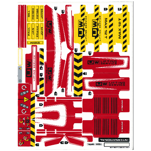 Visuel indicatif Rebrickable de Feuille d’autocollants pour le set 8258-1 (Sticker Sheet for Set 8258-1)