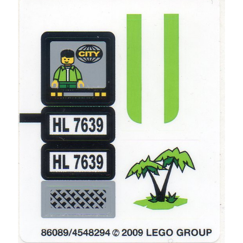 Visuel indicatif Rebrickable de Feuille d’autocollants pour le set 7639-1 (Sticker Sheet for Set 7639-1)
