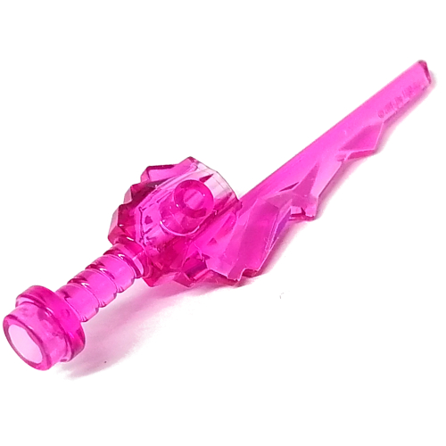 Visuel indicatif Rebrickable de Épée d'arme cristallisée avec poignée et connecteur (Weapon Sword Crystalized with Hilt and Pin)