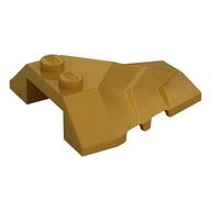 Visuel indicatif Rebrickable de Brique Blessé, incliné 4 x 4 triple avec 3 crêtes sur brique inclinée (Brick Wedged, Sloped 4 x 4 Triple with 3 Ridges on Slope)