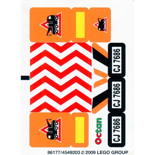 Visuel indicatif Rebrickable de Feuille d’autocollants pour le set 7686-1 (Sticker Sheet for Set 7686-1)
